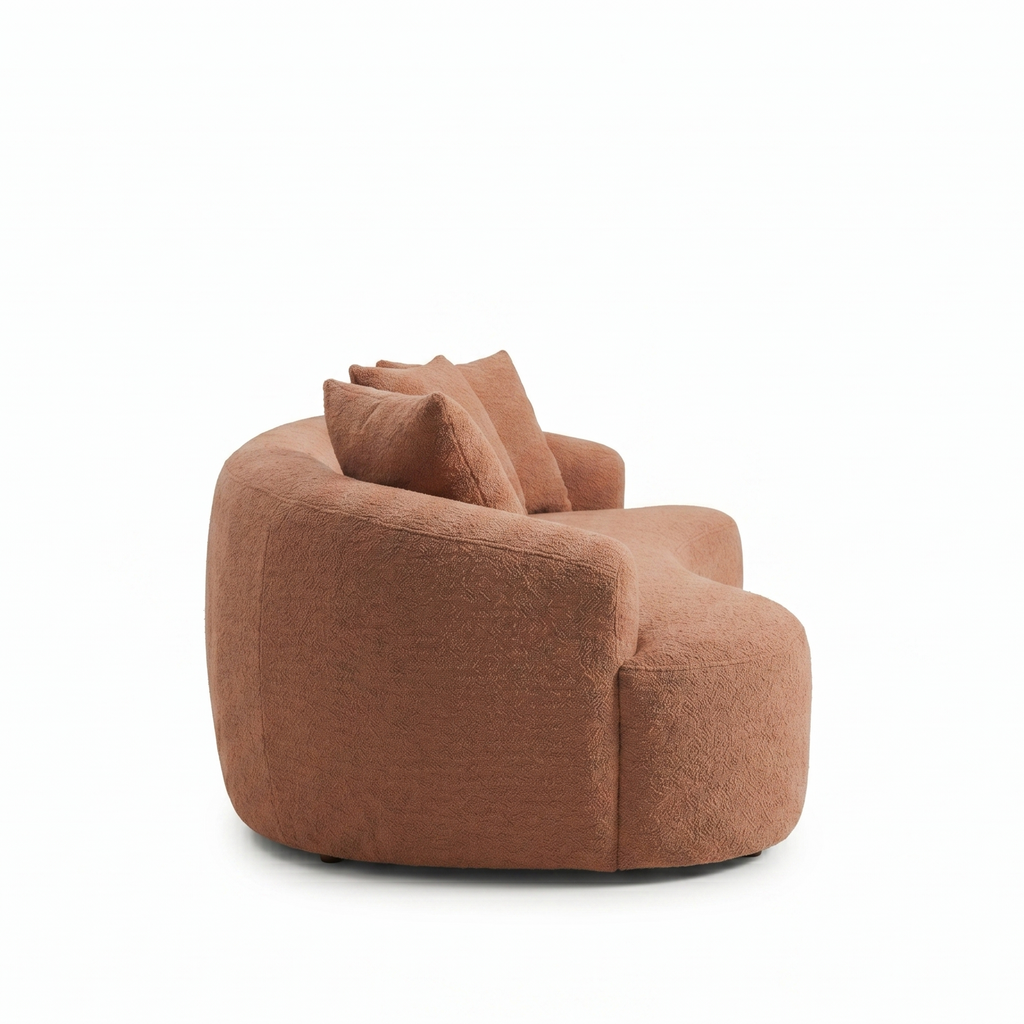 Brown armchair on a white background
