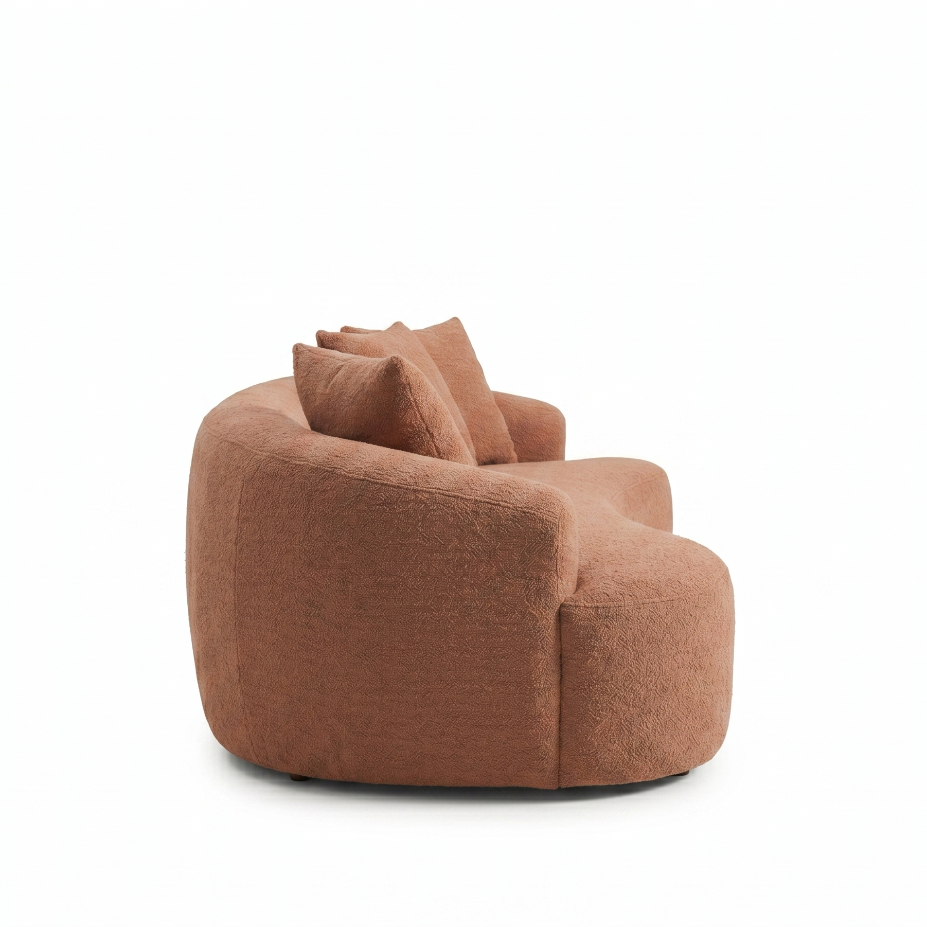 Brown armchair on a white background