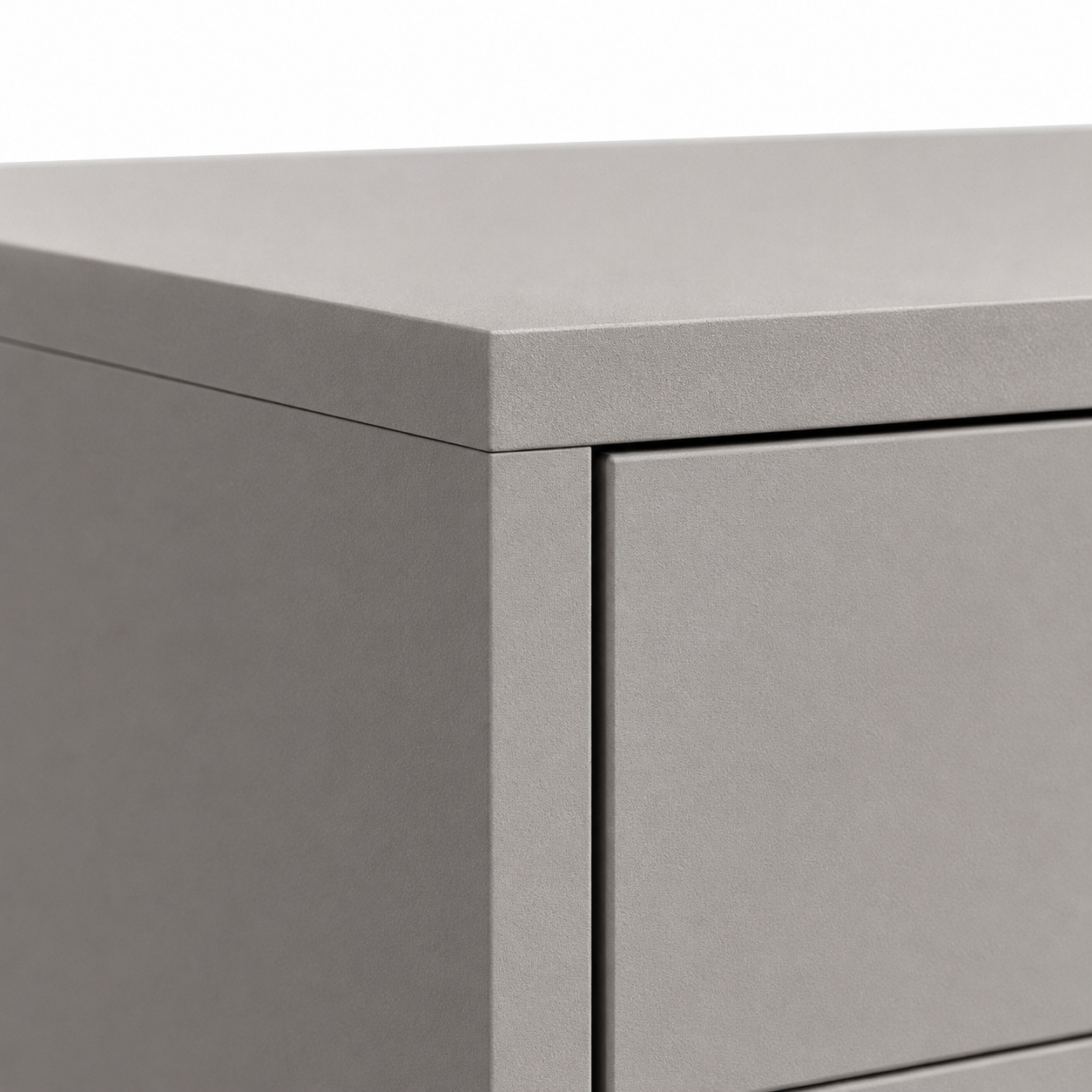 Grey Modern 2 Drawer Bedside Table