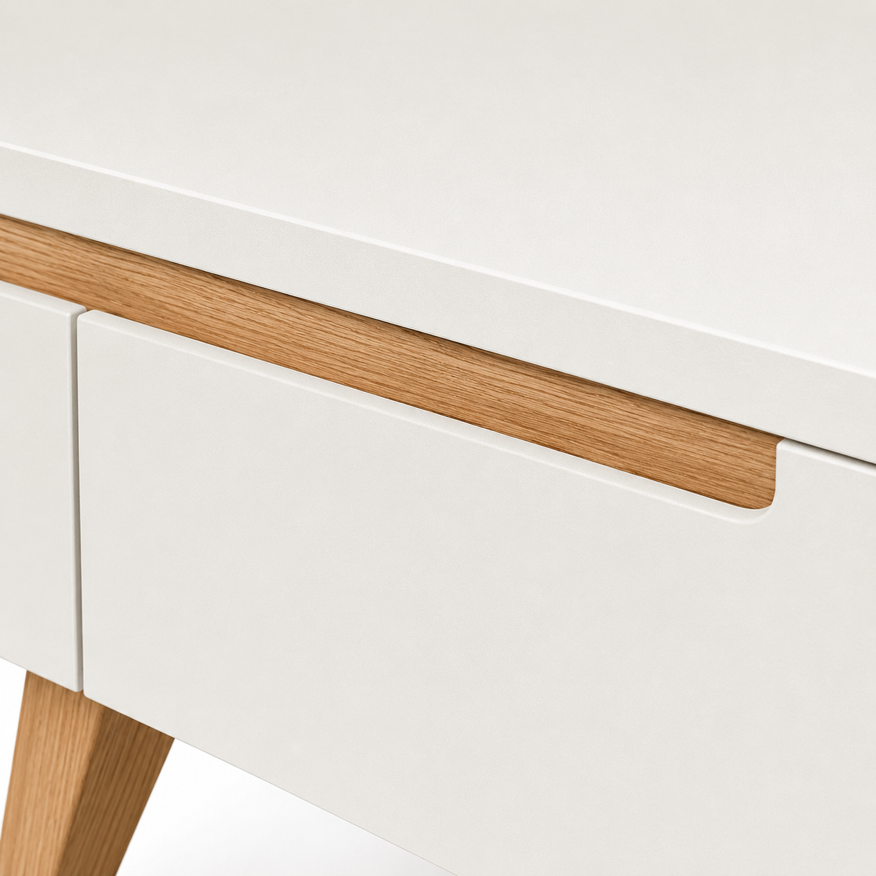Modern TV Unit with Oak Accent Legs